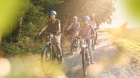 Gruppe Radfahrer in Hessen