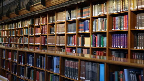 Bücher in einer Bibliothek Bücher in einer Bibliothek