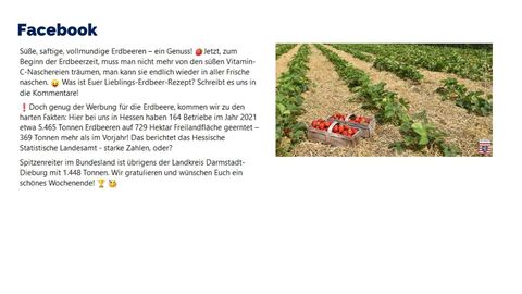 Facebook-Post vom 13. Mai 2022