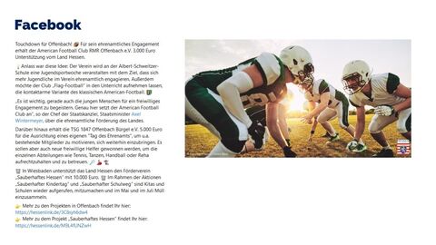 Facebook-Post vom 15. Mai 2022