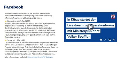 Facebook-Post vom 28. April 2022