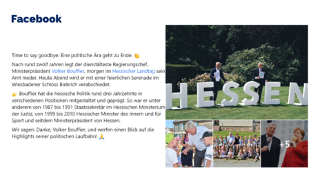 Facebook-Post vom 30. Mai 2022