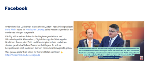 Facebook Post vom 07.06.2022