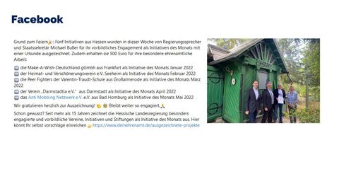 Facebook-Post vom 27. Mai 2022