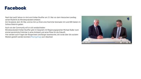 Facebook-Post vom 27. Mai 2022