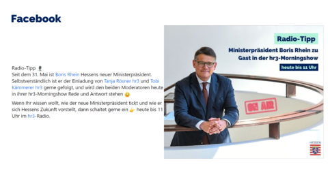 Facebook-Post vom 20. Juni 2022