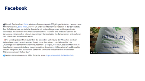 Facebook-Post vom 24. Juni 2022