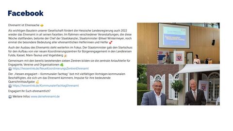 Facebook Post vom 03.07.2022