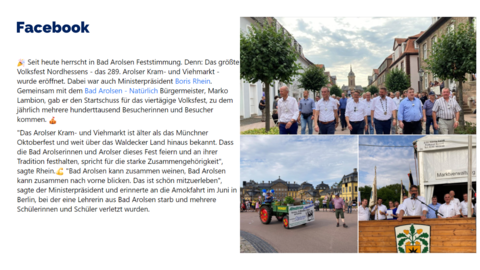 Facebook-Post vom 04.08.2022