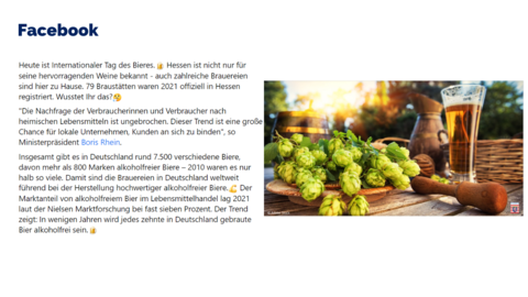 Facebook-Post vom 05.08.2022