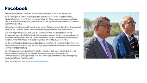 Facebook-Post vom 12. September 2022