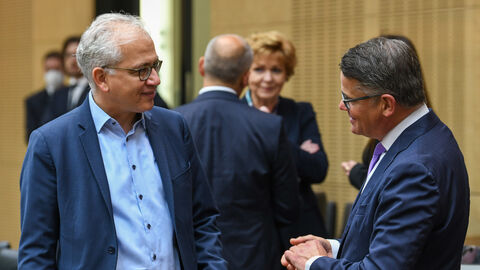 Boris Rhein und Tarek Al-Wazir