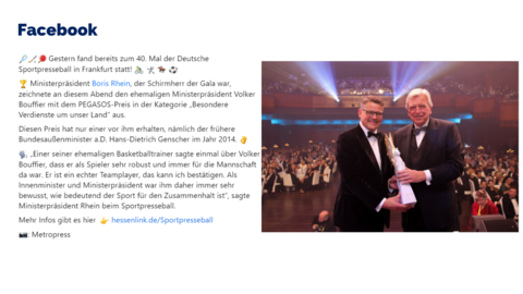 Facebook-Post von Sonntag, 6. November 2022 um 15:18