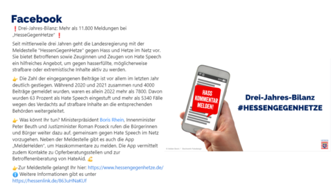 Facebook-Post von Dienstag, 17. Januar 2023 um 17:50