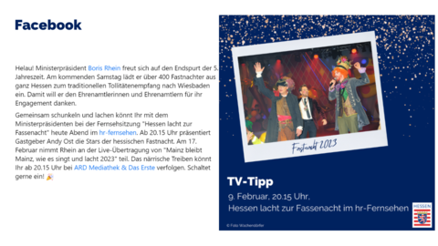 Facebook-Post von Donnerstag, 9. Februar 2023 um 10:05