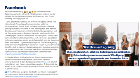 Facebook-Post von Mittwoch, 8. März 2023 um 08:13