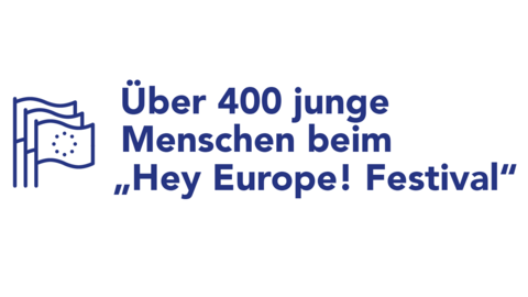 Hey Europe! Festival Grafik "Hey Europe! Festival": Über 400 junge Menschen haben beim Hey Europe! Festival teilgenommen.