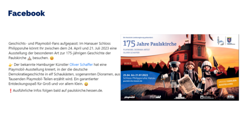 Facebook-Post vom 17.04.2023