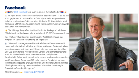 Facebook-Post vom 17.05.2023