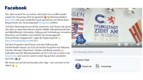 Facebook-Post von Freitag, 2. Juni 2023 um 18:26