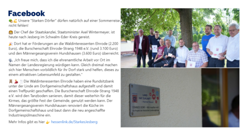 Facebook-Post vom 26. Juli 2023