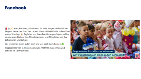 Facebook-Post vom 05. September 2023