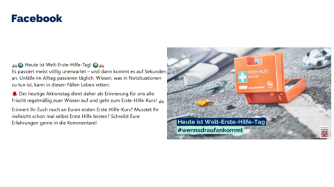 Facebook-Post vom 09. September 2023