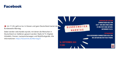 Facebook-Post vom 14. September 2023 Facebook-Post vom 14. September 2023