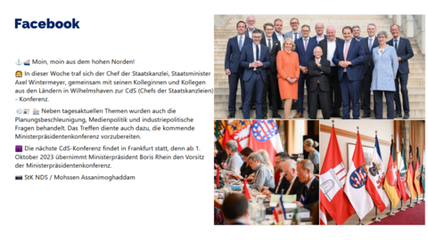Facebook-Post vom 22. September 2023 Facebook-Post vom 22. September 2023