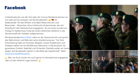 Facebook Post vom 18. November 2023 um 10:26 Uhr