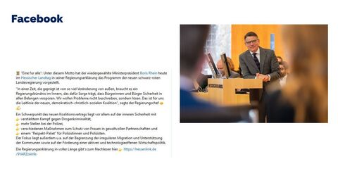 Facebook-Post vom 24. Januar 2024