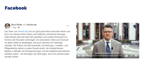 Facebook-Post vom 31. März 2024