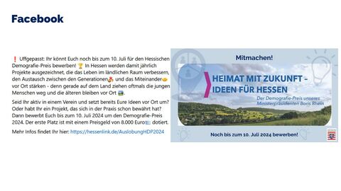 Facebook-Post vom 05.07.24