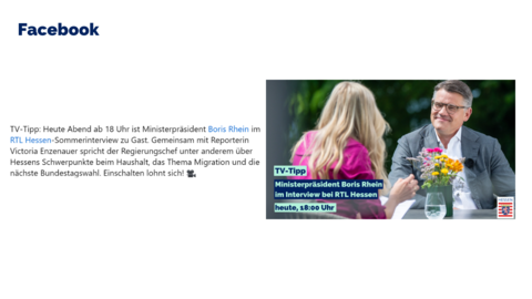 Facebook-Post vom 23. Juli 2024