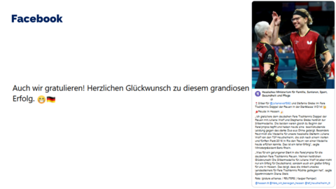 Facebook-Post vom 31. August 2024