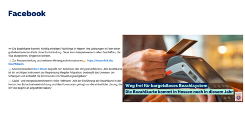 Facebook Post vom 26. September 2024