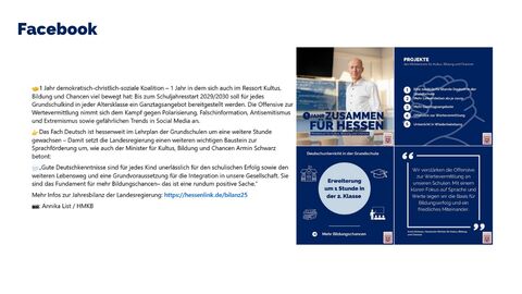 Facebook Post vom 23. Januar 2025