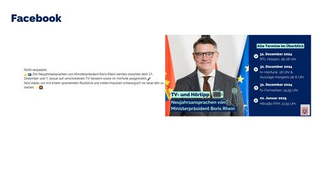 Facebook-Post von Montag, 30. Dezember 2024 