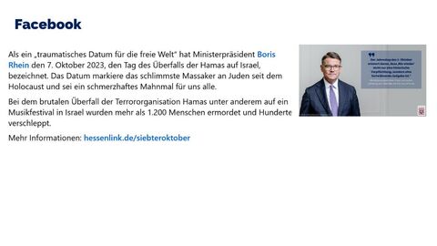 Facebook-Post vom 7. Oktober 2024 Facebook-Post vom 7. Oktober 2024