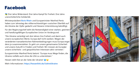 Facebook-Post vom 24. Februar 2025