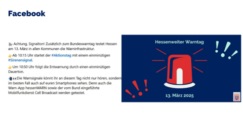 Facebook-Post vom 13. März 2025