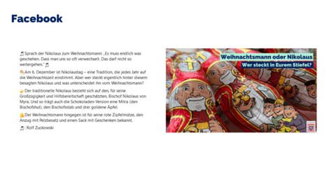 Facebook Post vom 06. Dezember 2024