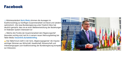 Facebook-Post vom 12. Mai 2025