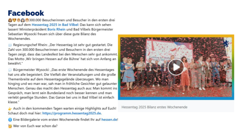 Facebook-Post vom 16. Juni 2025