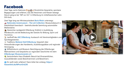 Facebook Post vom 25. Juli 2025