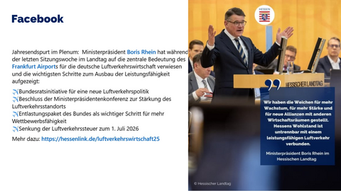 Facebook Post vom 10. Dezember 2025