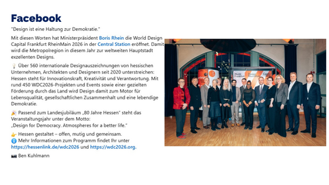 Facebook Post vom 17. Januar 2026