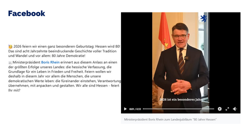 Facebook Post vom 18. Januar 2026