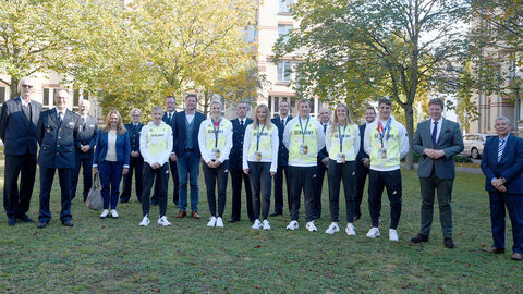 Gruppenfoto der Sportfördergruppe Olympioniken Polizei Hessen Gruppenfoto der Sportfördergruppe Olympioniken Polizei Hessen