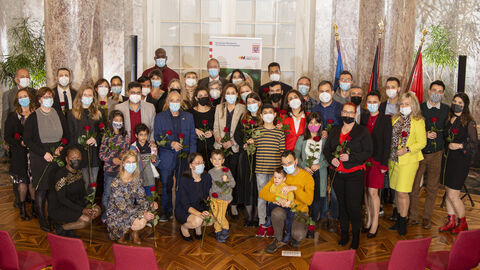 Gruppenbild, Einbürgerungsfeier 2021